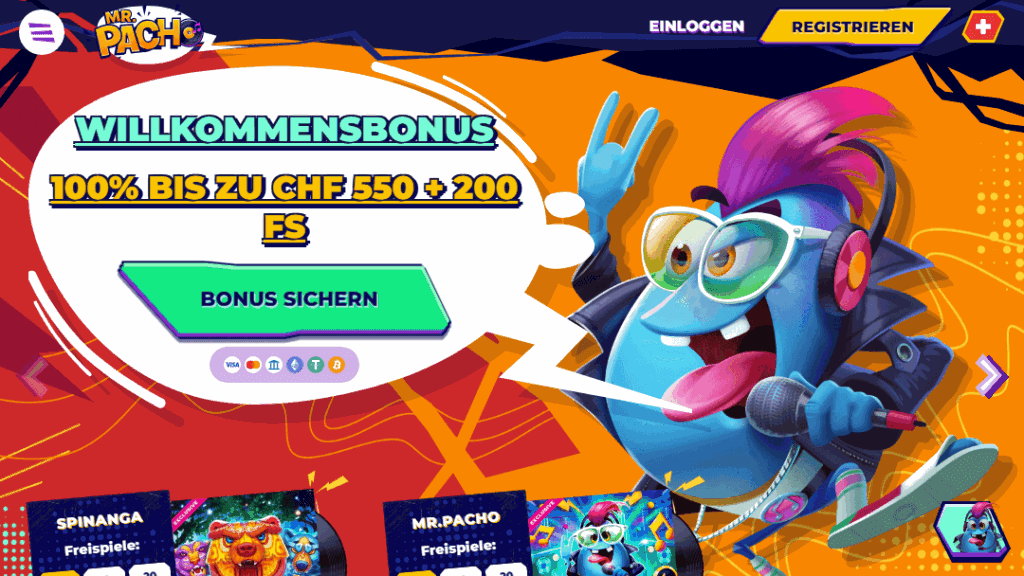 Mr. Pacho Casino Erscht-Einzahligsbonus Banner